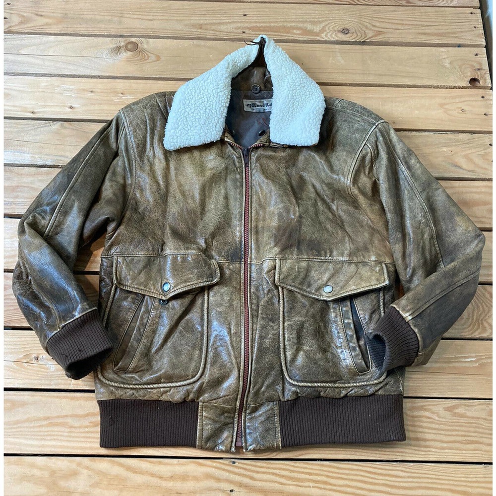 Vintage SPLIT END Ltd Zip Up Leather Sherpa Jacket